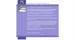 Desktop Screenshot of marylandautodamageappraisers.com